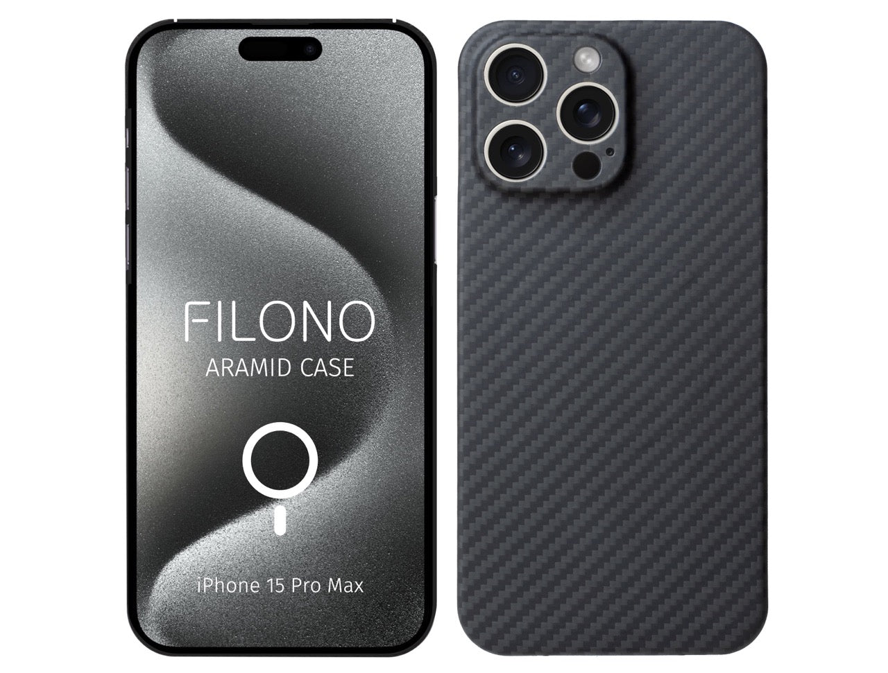 Ultraleichte Hülle für iPhone 15, Pro, Max aus Aramidfasern – FILONO
