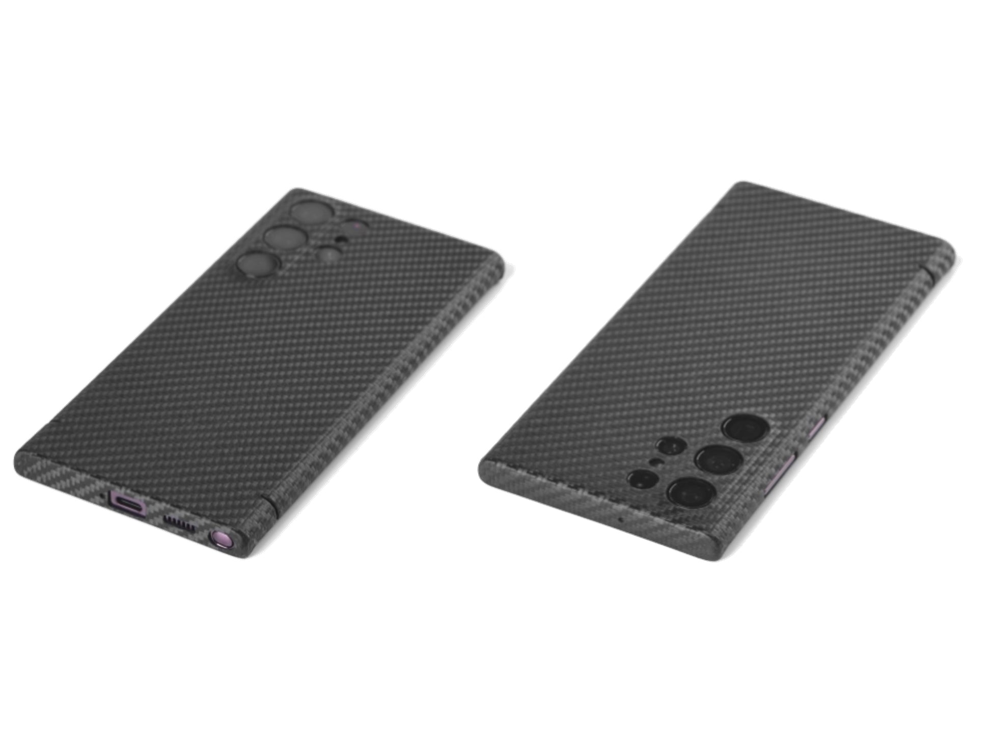 Kaufe Kohlefaser-Muster-Hülle für Samsung Galaxy S24 Ultra S23 S22 Plus A54  A53 PC stoßfeste weiche Kante Rückseite