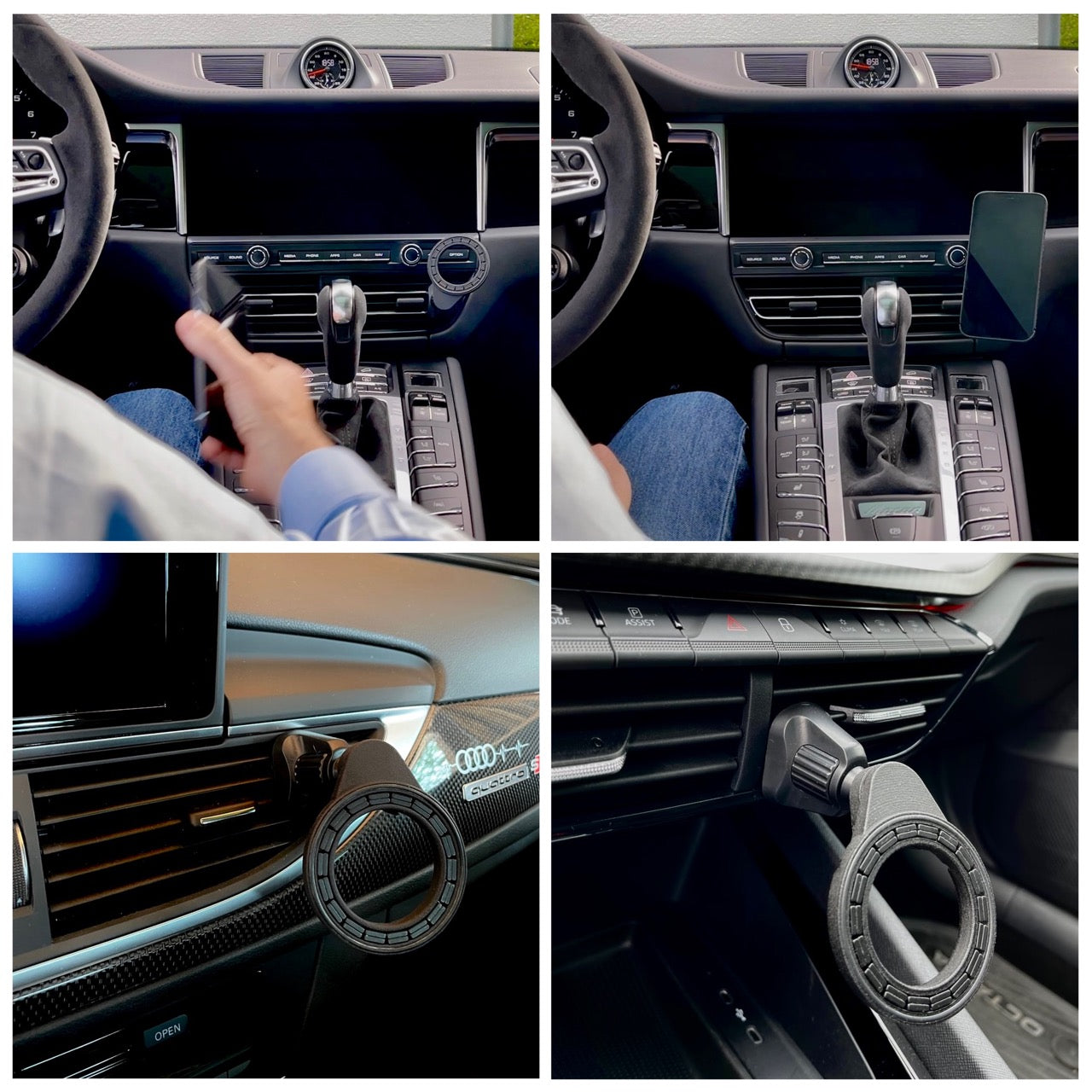 Handyhalterung Auto Magnet kompatibel mit MagSafe für runde Lüftung |  Magnethalter fürs Handy für Rundlüfter und Lüftungsschlitz | ideal für  Mercedes